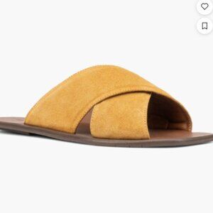 Britt Water Repellent Slide Sandal- Aquatalia -wheat colored - size 7 NWT